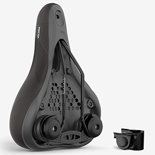 Velmia Bike Seat with Ergonomic 3-Zone Concept & Memory Foam, Comfortable Bike Saddle for Men & Women, Cushion for Trekking Bike, Mountain Bike and City Bikes. - Image 3