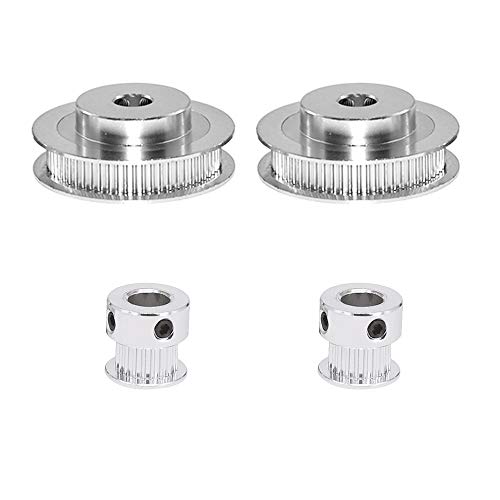Zeberoxyz ZE058-1 2Pcs Set Gt2 Synchronous Wheel 20&60 Teeth 8Mm Bore Aluminum Timing Pulley thumb #5