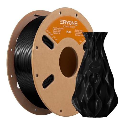 ERYONE PLA Plus Filament 1.75mm PLA+ 3D Printer Filament +/-0.03mm, 1kg (2.2lbs)/ Spool, Black