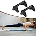 MotiveTech 2 Pieces Wood Push up Bar Push up Handles Non Slip Strength Training Portable Pushup Stands Parallettes Bar for Fitness, Black L