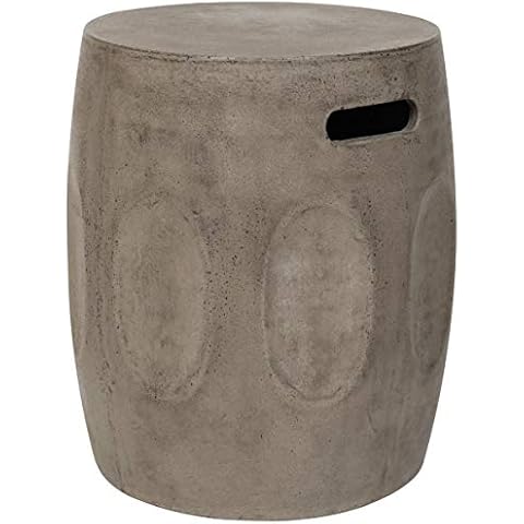 SAFAVIEH Zuri Modern Dark Grey Concrete Round Accent Table Cover