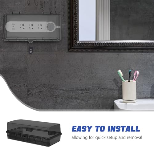 Couvercle de boîte électrique noir multiprises ABS étanche extérieur