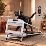 Dog Treadmill, Dog Treadmill for Large Dogs, 2 in 1 Pet and Human Treadmill, 2.5hp Motor, Low Noise, and Foldability, Quiet Indoor Dog Running Machine for Home Use (Off White)