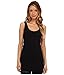 Moxeay Womens Extra Long Stretch Cotton Tank Top (Large,Black)