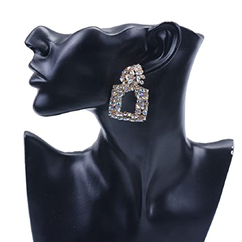 Rectangle Earrings for Women, Rectangle Teardrop Earrings, rectangle Geometric Dangle Earrings Hypoallergenic, Square Statement Drop Earrings, Fashion Colorful Bohemian Earrings Studs, Wedding Bridal Jewelry4