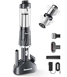 XenonLab Handheld Vacuum Cordless 25000Pa Car Vacuum 3-in-1 Handheld Vacuum, Includes Smart Display and Charging Base Hand Vac Cordless Rechargeable One-Touch Empty for Home/Pet/Car (Silver)