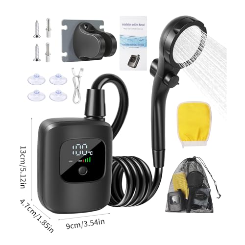 Unidad de ducha ABS para camping y excursiones con ahorro de agua 3