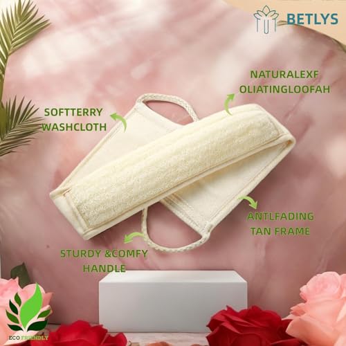 Natural Loofah Sponge Exfoliating Body Scrubber, Loofa Back Scrubber for Shower Set for Men and Women (3 Pack), Luffa Sponge Pads & Exfoliating Glove Deep Clean & Invigorate Your Skin, Yellow - Image 5