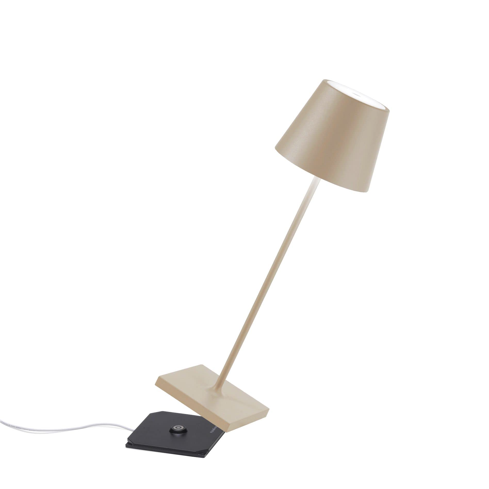 Zafferano base de carga de contacto magnética inalámbrica para lámpara portátil regulable led Poldina Pro e Poldina Pro Mini - color negro
