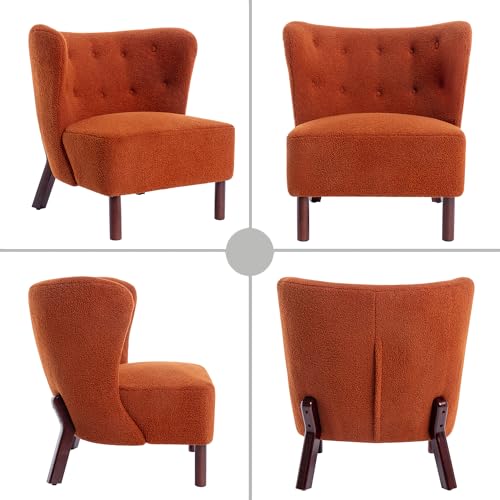 Sillón Acogedor Plegable Naranja Oscuro miniatura 5