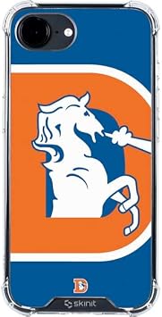 Skinit Clear Phone Case Compatible with iPhone 16e - Officially Licensed NFL Denver Broncos Retro Logo Design
