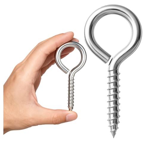 Edelstahl Schraubösen Ösenschraube M8 JING-HELPER Ringschraube Schraube mit Öse 226KG Belastbarkeit Augenschraube Geeignet für Hängematten Markisen Hängesessel Innen-und Außenbereich (2)