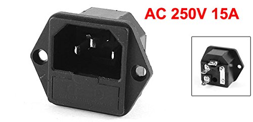 Amazon.co.jp: uxcell 電源インレットソケット ヒューズホルダー