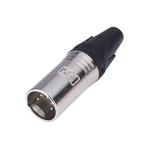 Image of MX 5 Pin Mic Male Connector XLR Mc3Mxx Made of Pure Copper Nickel Plated XLR Pin for High Conductivity and Ultra-Low Noise (Metal End) Pack of 2