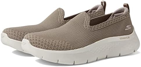 Skechers Women's GO Walk Flex-Bright Summer Sneaker, Taupe, 9 | Image 3