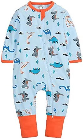 Baby Footies Double Zipper Romper Infant Boys Girls Cotton Bodysuit PJS 1 Piece Graphic Pajamas