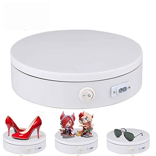Yuanj Merchandise Display Base,360 Degree Electric Rotating Turntable for Photography, 50 Lb Capacity. Automatic Revolving Platform Perfect for 360 Degree