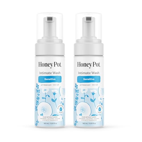 Image of The Honey Pot Company - Sensitive Feminine Wash - Herbal Infused - PH Balanced Plant Based Natural Hygiene Products - 5.51 Fluid Oz (Pack of 2)