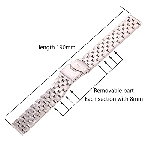 Correa de reloj de acero inoxidable para evitar sudoración con ajuste de 24mm para Gear S3 2