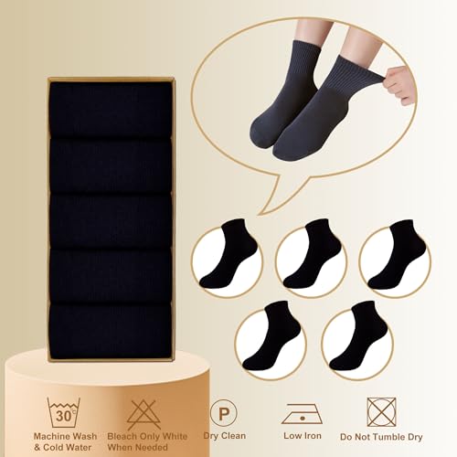 Image of Womens Cotton Anti-Pilling Quarter Crew Socks | Moisture-wicking, Odor-control, Lightweight, Office /gym, 7-pair, US 6-10