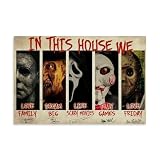 Generisch Películas de terror clásicas Saw Scream Friday Firmado Arte Vintage para Habitación, Arte Estético Lienzo de Pared Decoración de Dormitorio Póster 30 x 45 cm (30 x 45 cm)