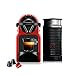 Nespresso Inissia Coffee Machine, Ruby Red & Aeroccino Milk Frother Bundle, A3NC40-SG-RE-NE