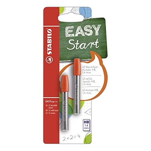 STABILO - Minen zum Nachfüllen - EASYergo 1.4 Nachfüllminen - 2x 6er Pack - Härtegrad HB