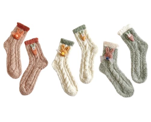 Image of Benefeet Sox Womens Fuzzy Socks Girls Cute Slipper Sock Funny Fluffy Winter Warm Soft Cozy Plush Indoor Sleep Sock