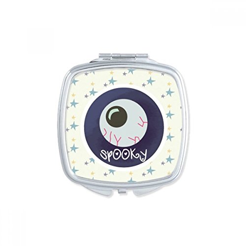 Halloween Round Lifelike Eyeball Square Mirror Portable Compact Pocket Makeup Double Sided Glass image 2