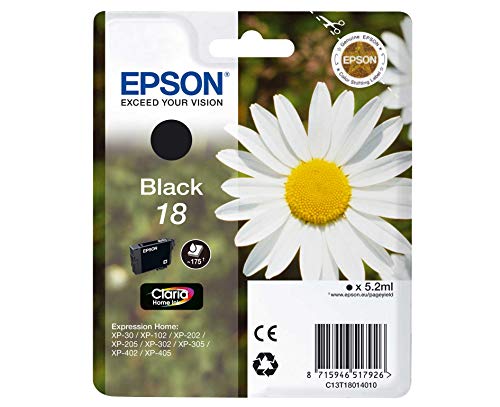 Epson T1801 (18) Black Original Ink Cartridge C13T18014010