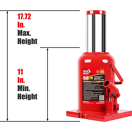 image for BIG RED 50 Ton (100,000 LBs) Capacity Hydraulic Welded Ultra Duty Bott
