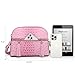Dasein Women Tassel Zipper Pocket Crossbody Bag Shoulder Purse Fashion Travel Bag with Multi Pockets(Ostrich Pink)