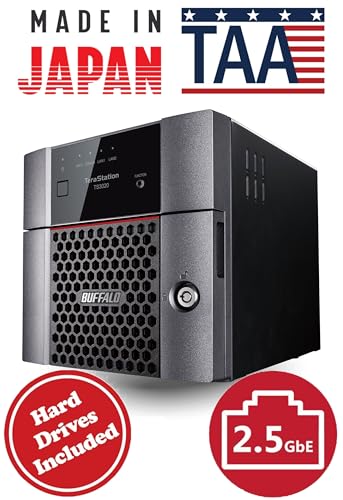 Image of BUFFALO TeraStation 3220DN 2-Bay SMB 8TB (2x4TB) Desktop NAS w /Hard Drives Included Network Attached Storage