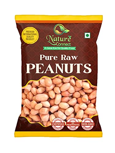 Nature Connect Raw Peanut 500 gms, Ground Nut Pure, Raw Moongfali Dana | Whole Peanuts|Red Peanuts Jumbo Sized