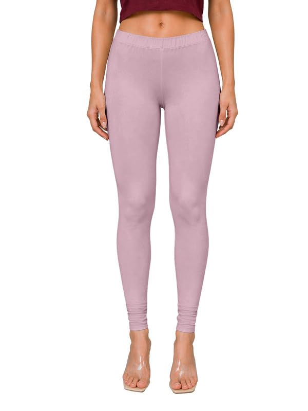 Image of TRENDMALLS Women's Microfiber Elastane Stretch Soft Churidar Length Leggings with Ultrasoft Waistband