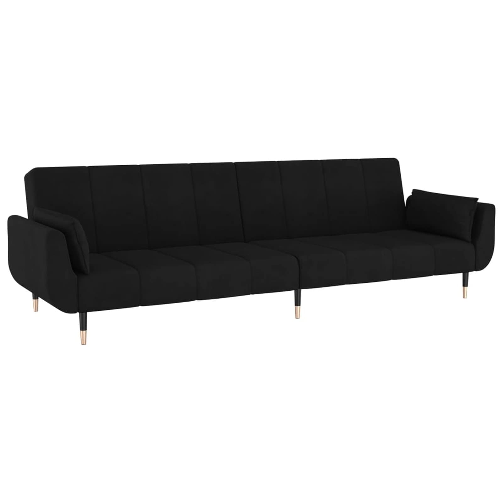 Lechnical Divano Letto a 2 Posti con 2 Cuscini Nero in Velluto,Mobili,Divani(SPU:337588)