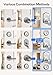 TEEHO Keyless Entry Keypad Door Lock with Handle, Electronic Digital Smart Locks for Front Door, Easy to Install Keypad Deadbolt with Code for Bedroom, Anti-Peeping Password - Nickel