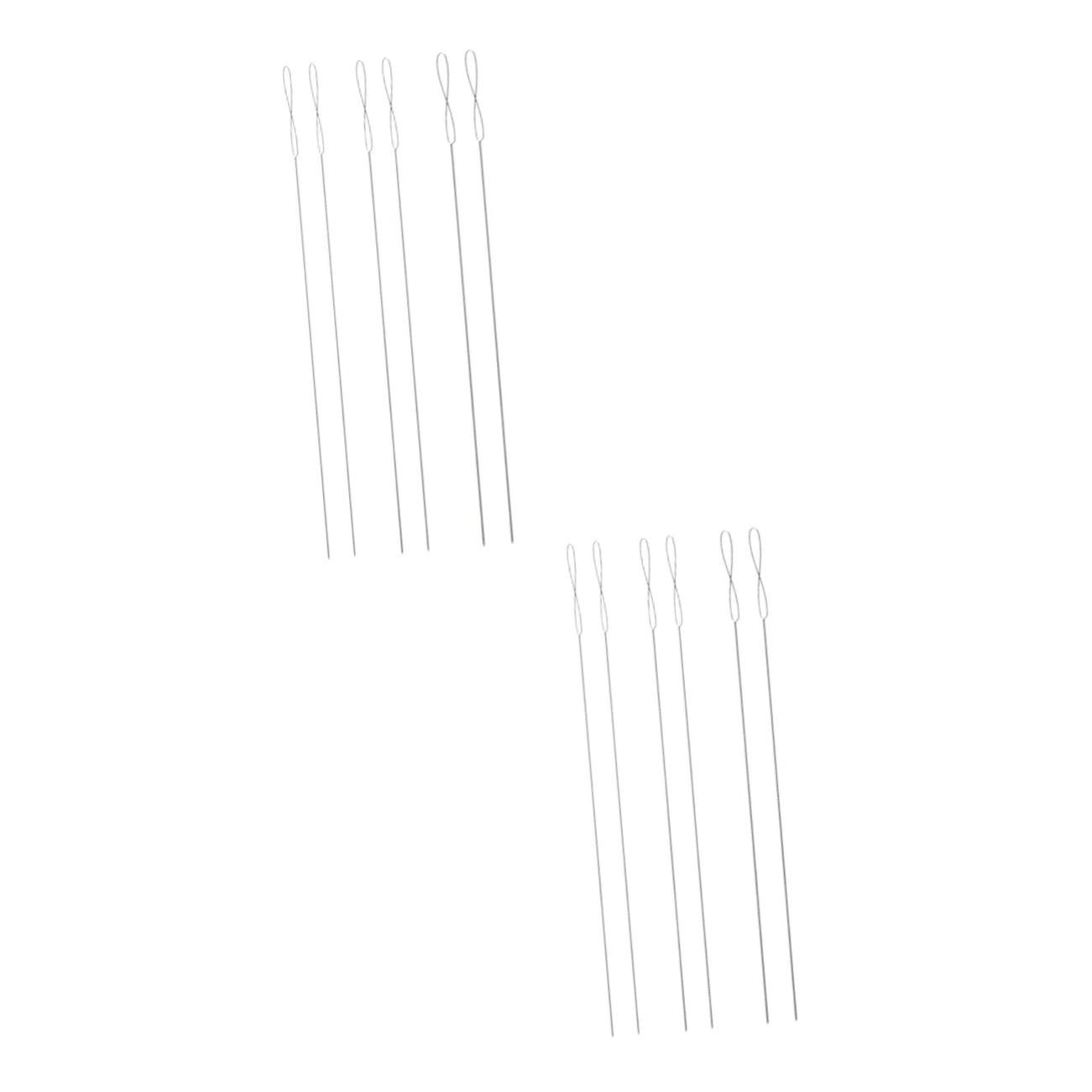 KONTONTY 2sets 5-in-1 Sewing Needles Set Hand-Knitting Needles for Embroidery Beading Yarn Knitting Craft Projects Multi-Color Material 6pcs*2