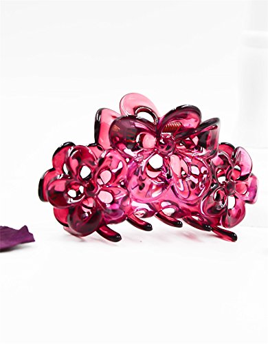 Pinzas para el cabello 4 unidades con flores huecas miniatura 4
