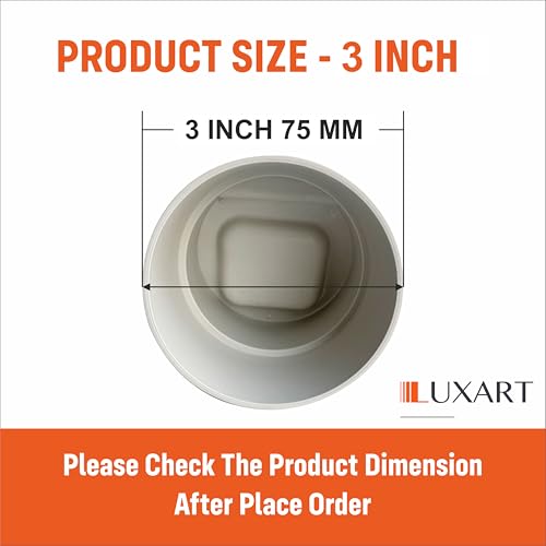 Image of LUXART 3 Inch PVC Sewer Drain Non Return Flap Valve, Anti-Odor Trap, Insect & Cockroach Stopper, Water Backflow Preventer for Waste Pipe Drains