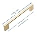 Southern Hills Brushed Brass Cabinet Handles - 5 Inch Screw Spacing - Satin Brass Drawer Pulls - Pack of 5 - Modern Kitchen Cabinet Hardware SH3229-128-BRS-5