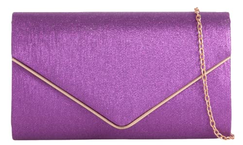 Sac pochette unie à paillettes pour sublimer votre tenue de soirée