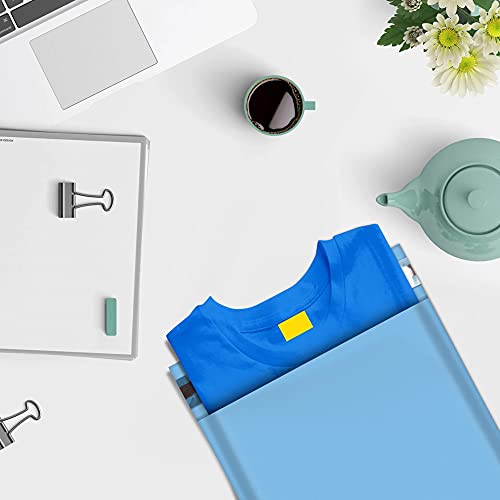 YUNJU 60 gemischte Versandtaschen aus Kunststoff, mit Selbstverschluss, Blau, blau, 4 Size Mix 60, Versandtasche