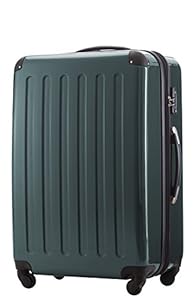 Hauptstadtkoffer Alex Expandable Hard Shell Suitcase 75 cm (119 L) with TSA Lock, Durable Travel Trolley with 4 Double Wheels, DarkGreen