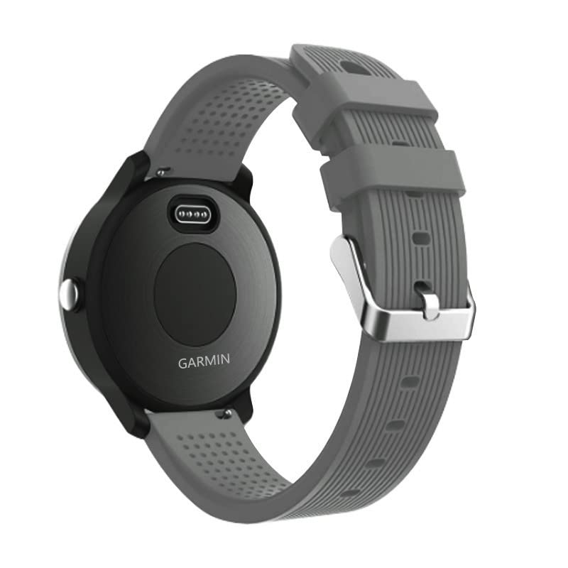 Bracelet silicone 20mm étanche pour Garmin Forerunner 245 et Vivoactive 3