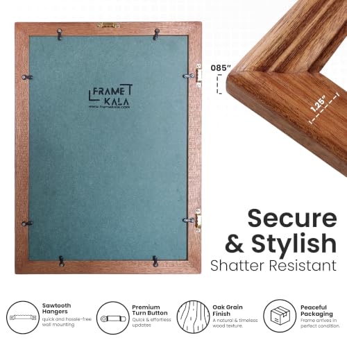 Image of Handmade Wooden Photo Frame, 12x12 inch Display for Artworks, Pictures and Photos of Your Loved Ones, Best for Home, Office, Wall Decor, Living Room, Bedroom, Walnut