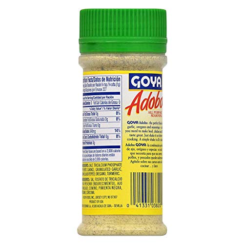 Goya Adobo All Purpose Seasoning With Cumin By Goya, Poultry, Seafood, Meat, And Vegetable Seasoning, Fat Free And Calorie Free Latin Spice Blend thumb #1