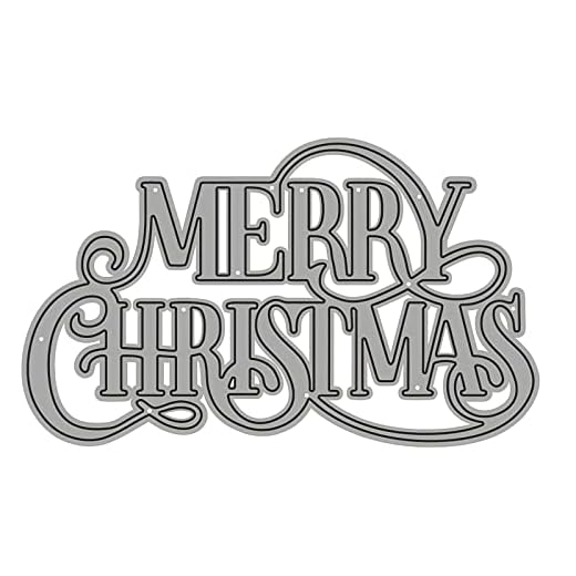 God jul engelska ord spets stansform 3D-effekt kolstål stansform handgjord kreativ prägling stencil för gör-det-själv scrapbooking album papperskort