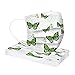 Produktbild TF99 10/20/30/40/50/100 Stk Mund Nasenschutz Kinder, Schmetterling Druck Mundschutz Schule Staub Mundschutzhülle Atmungsaktive Gesicht Bandanas (1 Grün/10pcs)