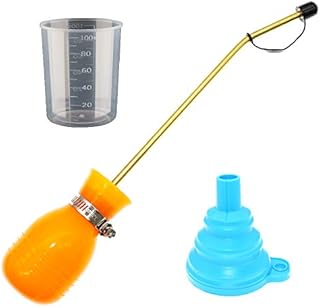 BITEYI Pest Control Bulb Sprayer Handheld Pesticide Diatomaceous Earth Powder Duster With Long Copper Tube Easy-to-Use To Get Rid of Bugs & Pests (Orange)